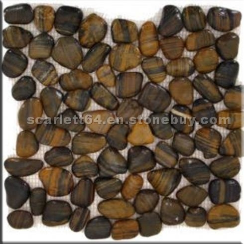Polished Tiger Pebble Tile Polished Tiger Pebble Tile