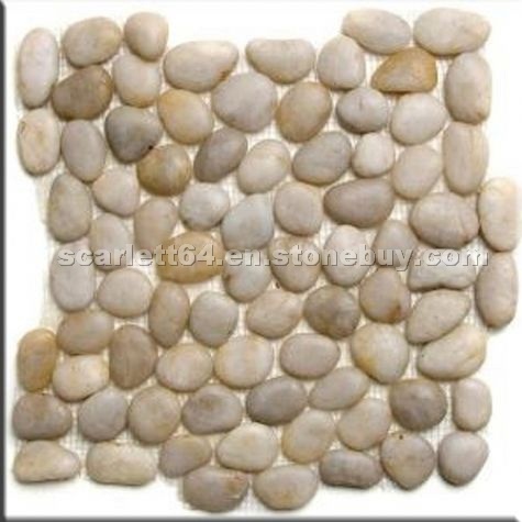 Polished White Pebble Tile