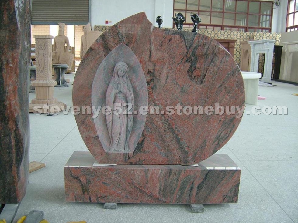 Multicolor Red Granite Headstone