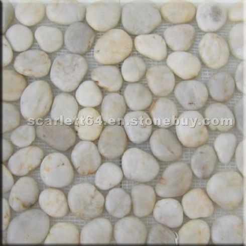 Polished White Pebble Tile Polished White Pebble Tile