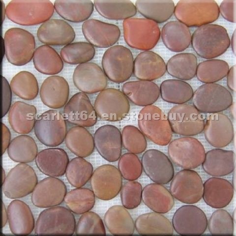 Polished Red Pebble Tile Polished Red Pebble Tile