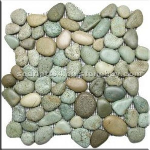 Glazed Flores Green Pebble Tile Glazed Flores Green Pebble Tile