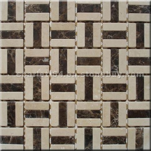 Chinese Beige Limestone Honed Mosaic Chinese Beige Limestone Honed Mosaic