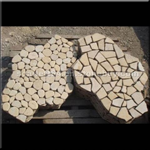 Chinese Beige Limestone Honed Mosaic Chinese Beige Limestone Honed Mosaic