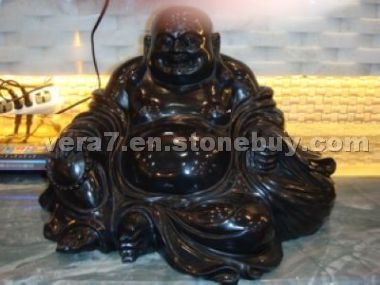 dark jade sculpture,black jade buddha