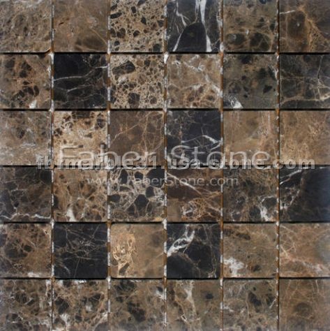 2x2 Emperador Dark mosaic tile