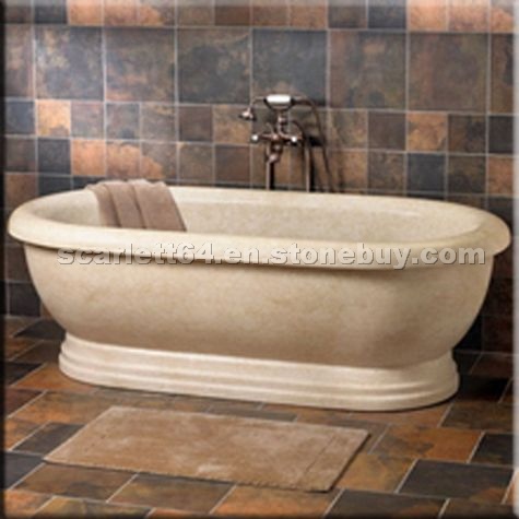 Beige Marble Bath Tub
