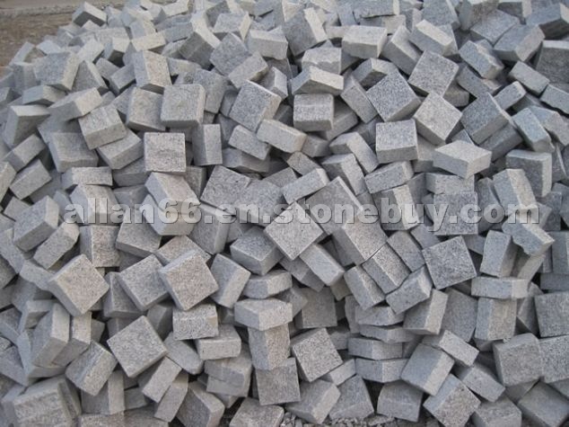 G654 dark grey cube stone