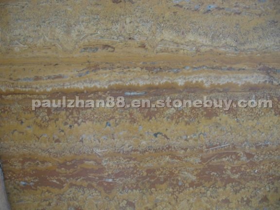 Natural golden travertine tiles (vein cut)