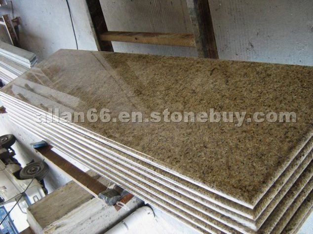 Giallo Fiorito granite countertops