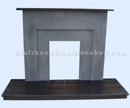 Absolute black honed fireplace Absolute black honed fireplace