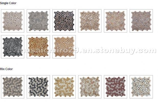 Pebble Stone Mosaic Round Sheet