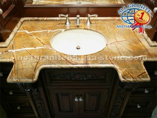 Rainforest Brown marble vanity top