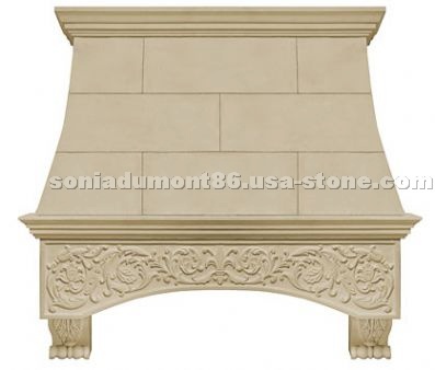 Carved Stone Range Hood: The Chambord