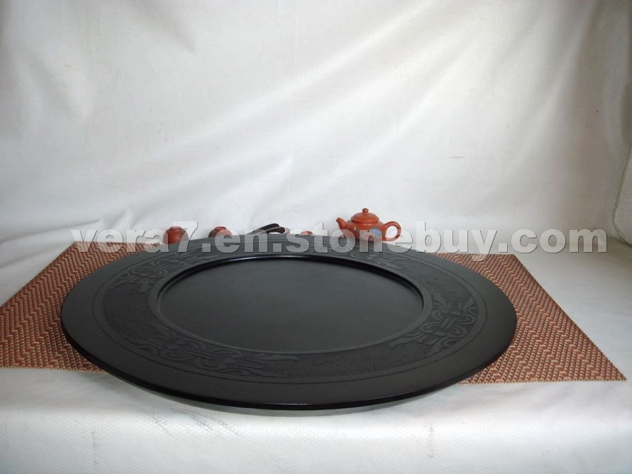 Round stone tea tray Round stone tea tray