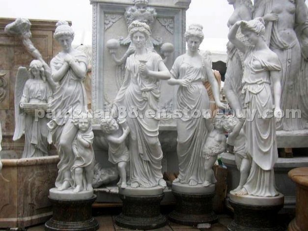 White limestone human sculpture White limestone human sculpture