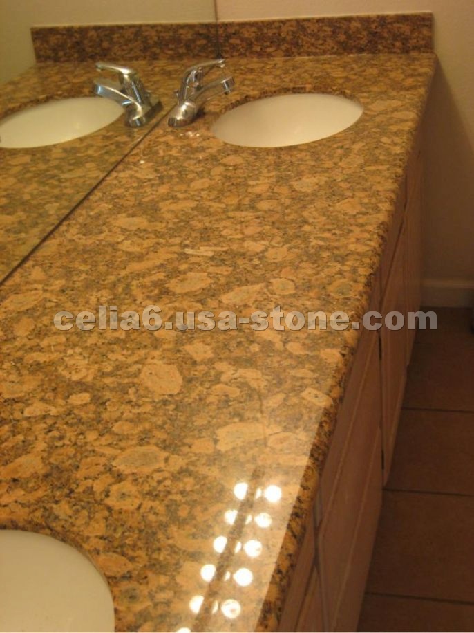 Giallo Fiorito Granite Vanity Top
