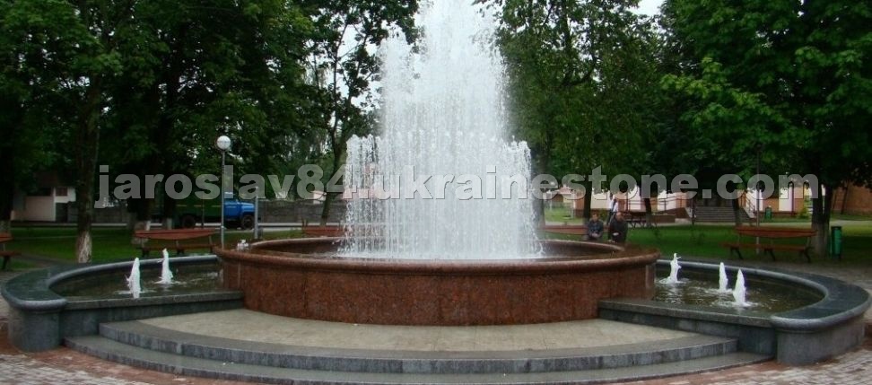 Fountain of Ukrainian granite