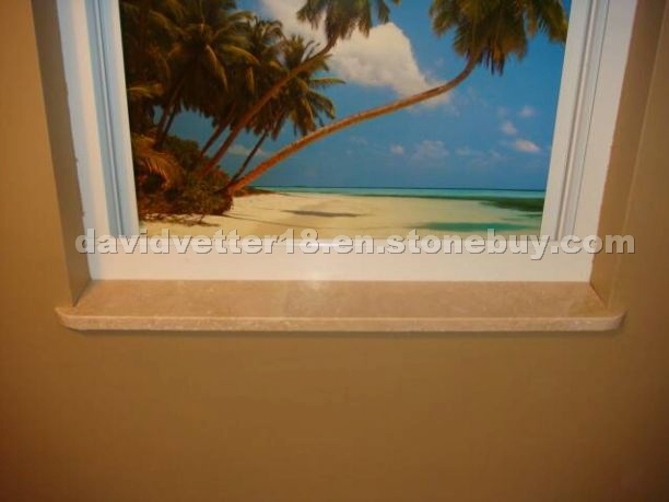 Rounded Ears Travertine Window Sills