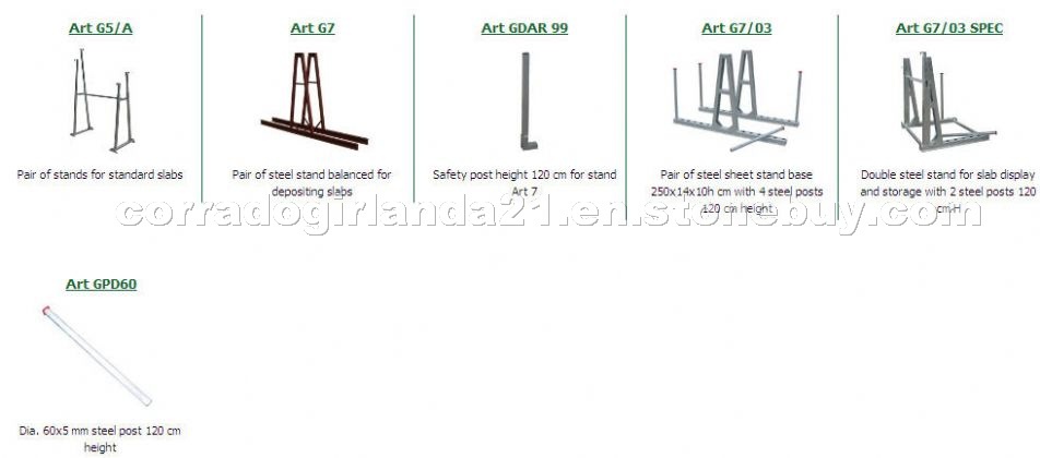 Stands for storing slabs