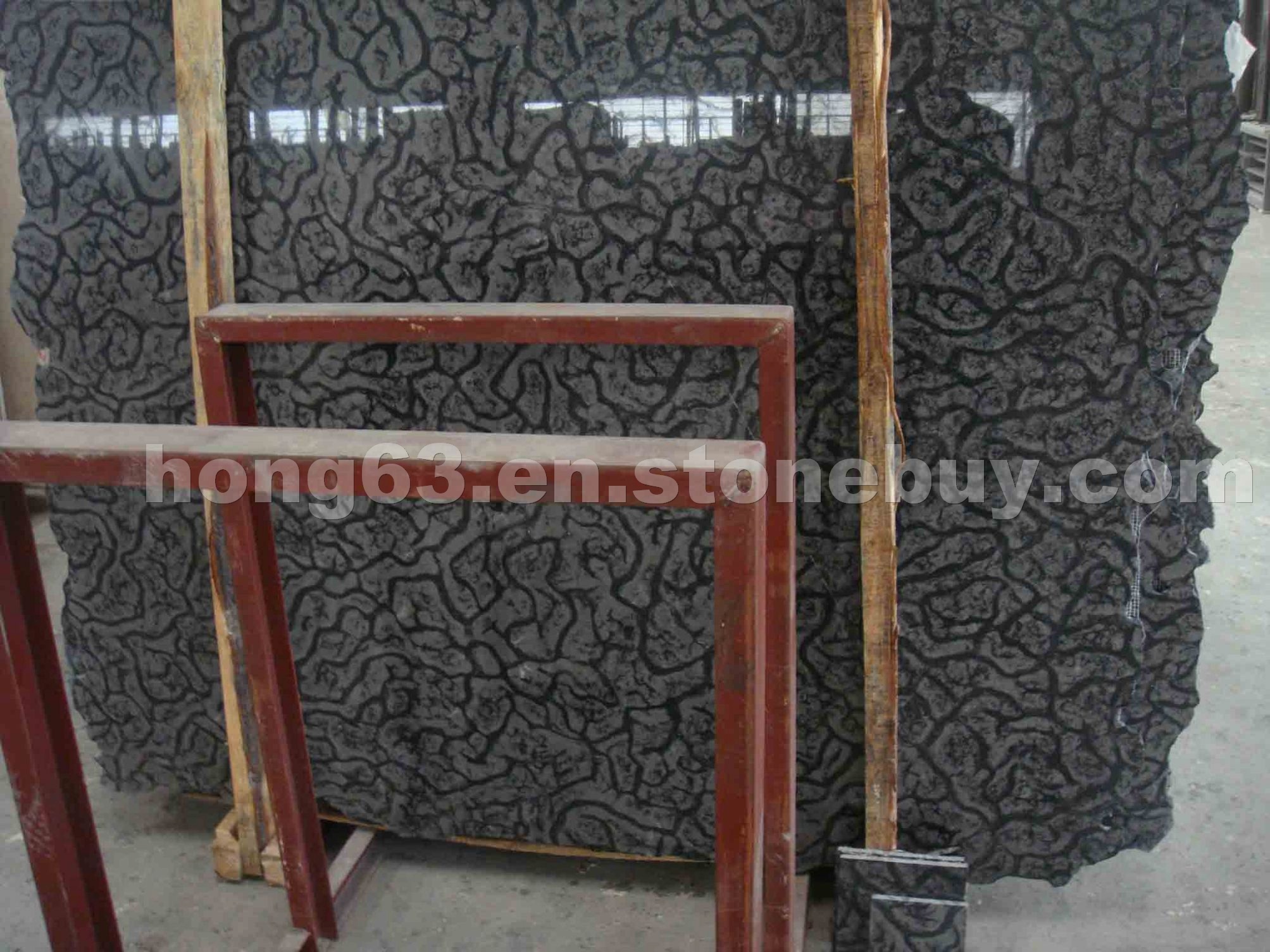 Oranle black marble slab