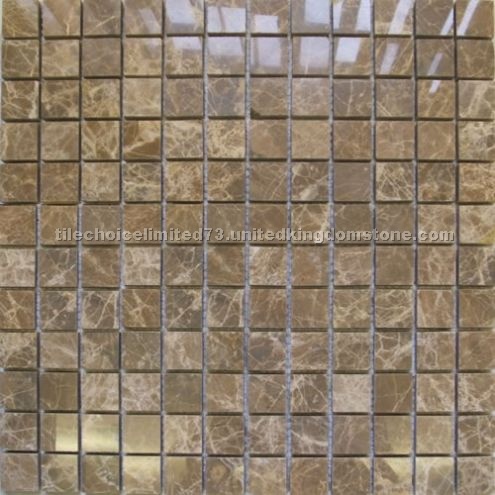 Emperador Brown Polished Mosaic Tiles