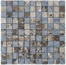 Blue marble mosaic