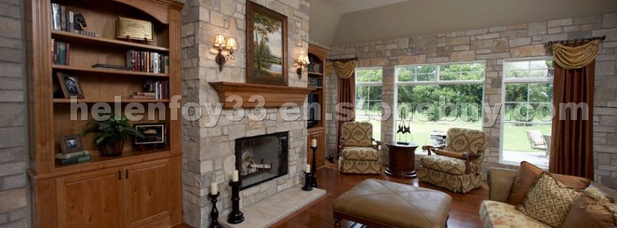 Natural Stone Fireplace