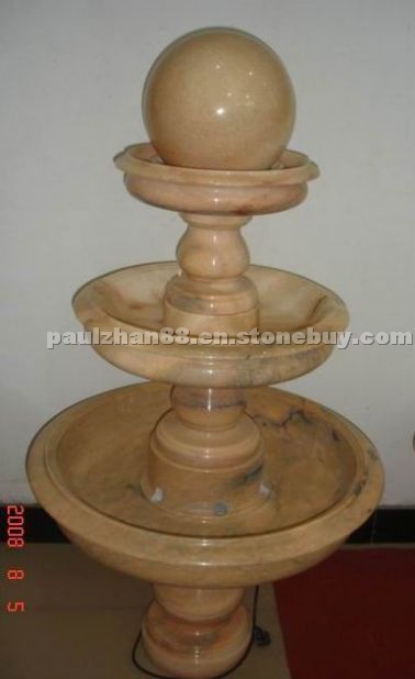 Yellow marble fountain ball Yellow marble fountain ball