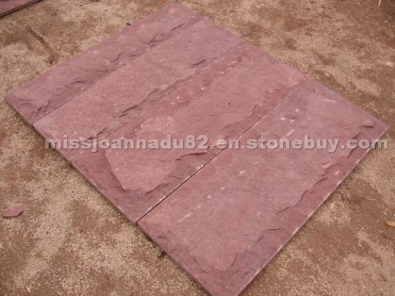 Red sandstone walls