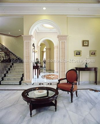 Entrance Hall White Marble flooring