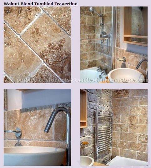 Walnut Blend Tumbled Travertine