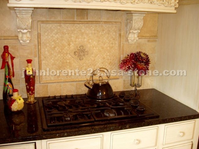 Travertine Mosaic Backsplash