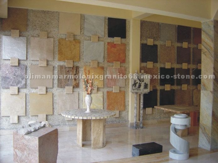 Marble, onyx and granite tiles
