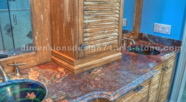 Red Fire Exotic Granite Countertop