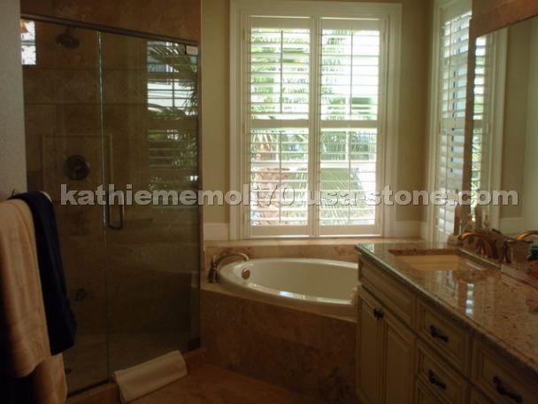 Travertine Shower
