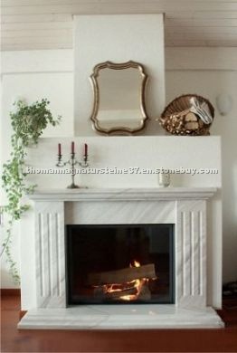 White Marble Fireplace