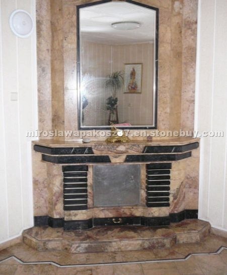 Marble fireplace