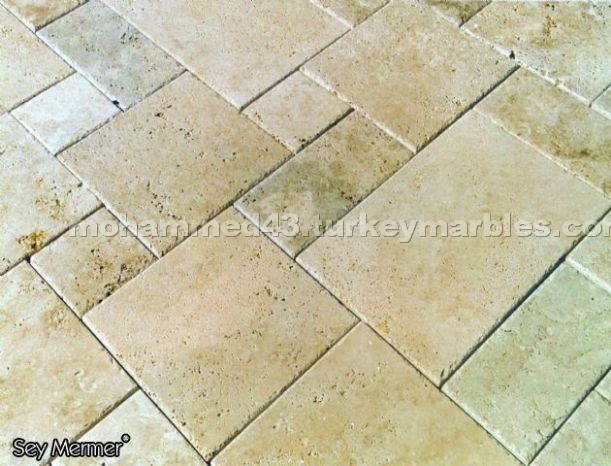 White Travertine French Pattern