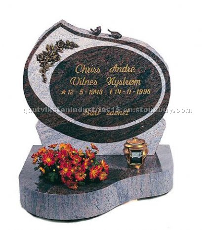 Red Granite Tombstone