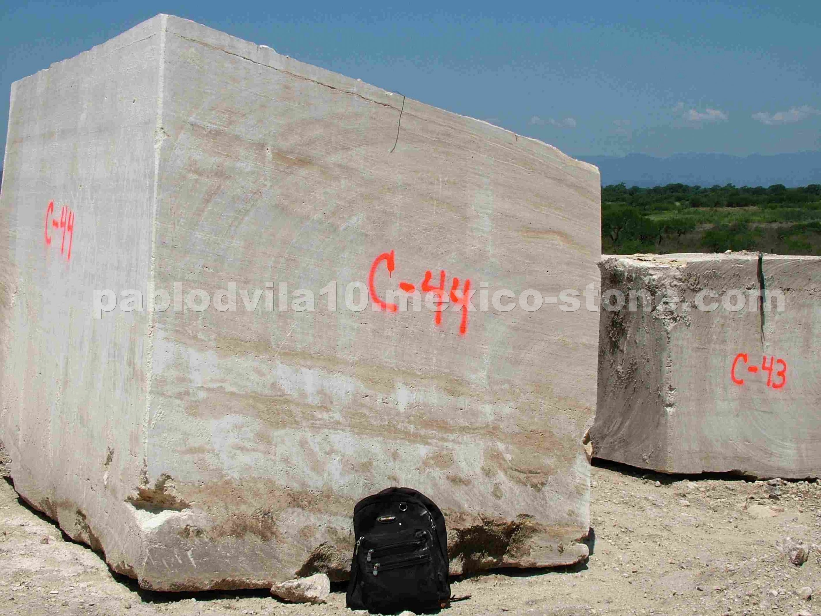 Travertine Blocks- Walnut to light-cream