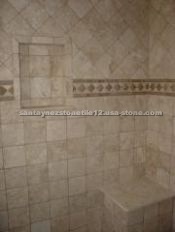 Travertine shower
