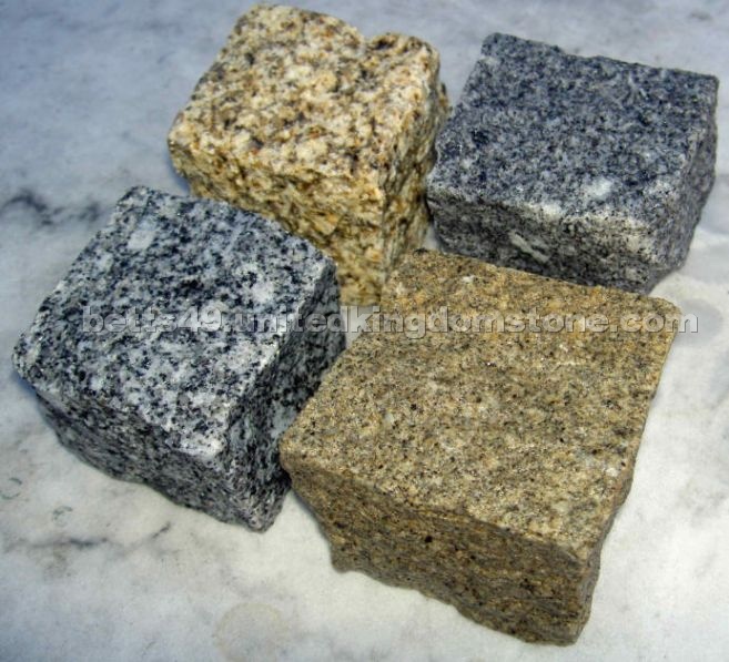 Gold- grey- black- brown granite cubes