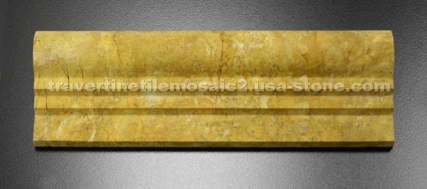 Gold Travertine Crown Molding Ogee
