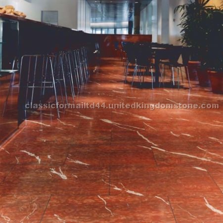 Rojo Alicante Honed Marble Paving