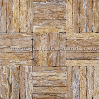 Walnut Travertine Iran Antique Mosaic