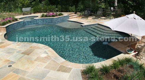 Rust Slate Pool Coping, Landscaping Tiles