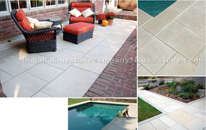 Limestone patio pavers