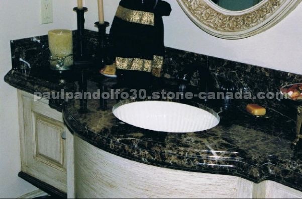 Emperador Dark Marble Vanity Top