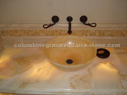 Honey Onyx Basin, Vanity Top